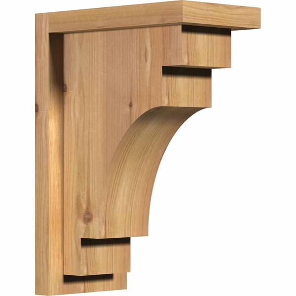 Ekena Millwork Mediterranean Smooth Corbel w/Backplate, Western Red Cedar, 5 1/2"W x 10"D x 14"H COR06X10X14MED01SWR - main